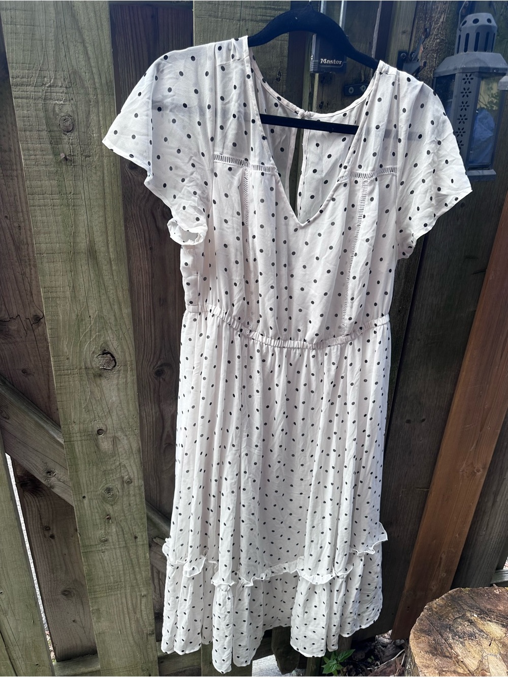 Torrid brand White Dress with Black Polka Dots 1X